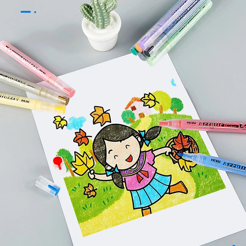 Acrylic Paint Marker Pens Set