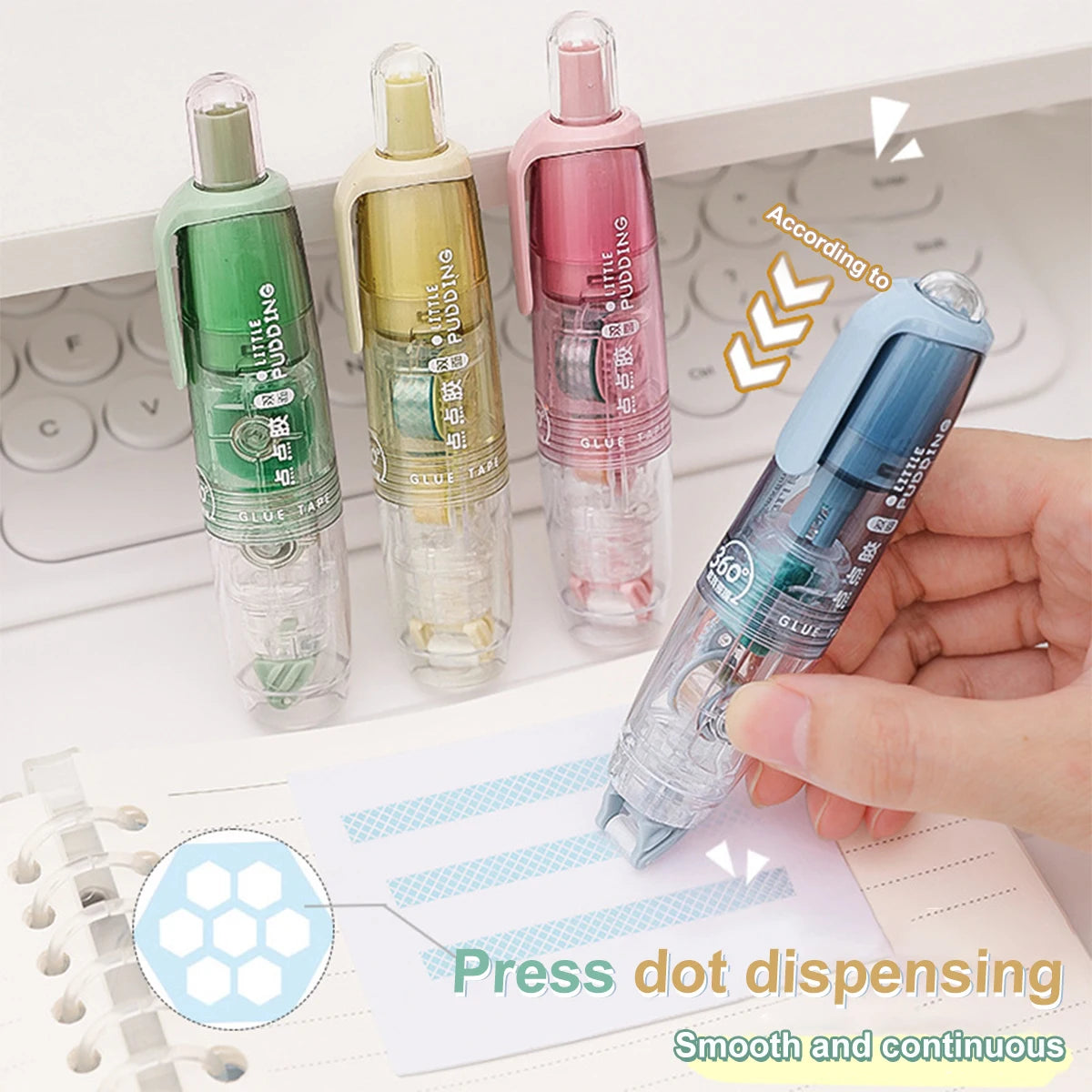 Transparent Double-Sided Dot Glue Refills – Replaceable Tape for School & Office