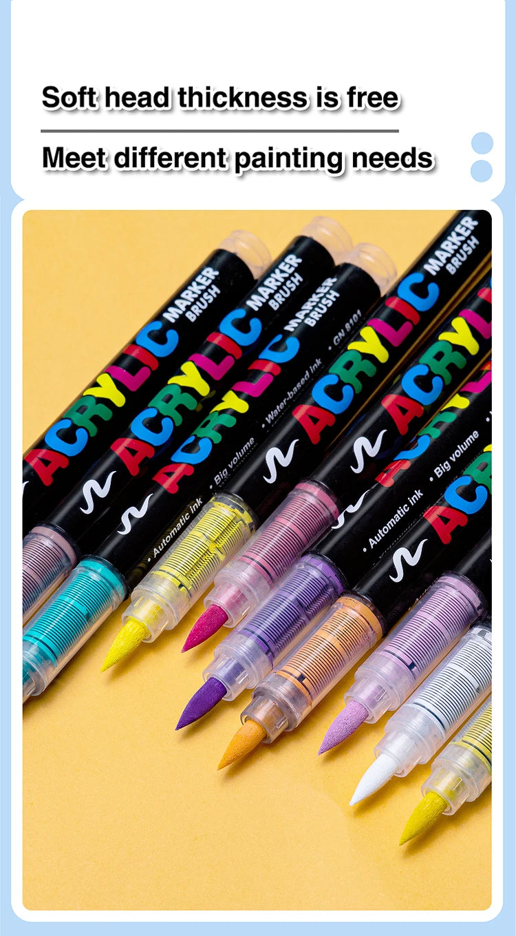 Brush Tip Acrylic Paint Pens