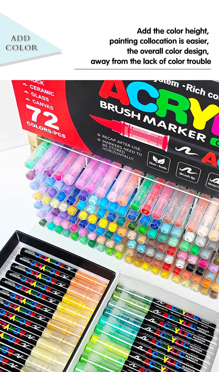 Brush Tip Acrylic Paint Pens