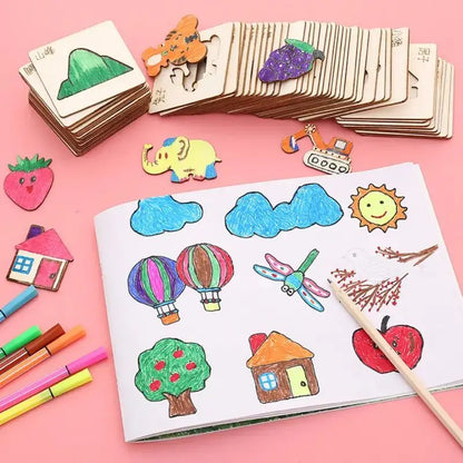 Wooden DIY Drawing Templates Set